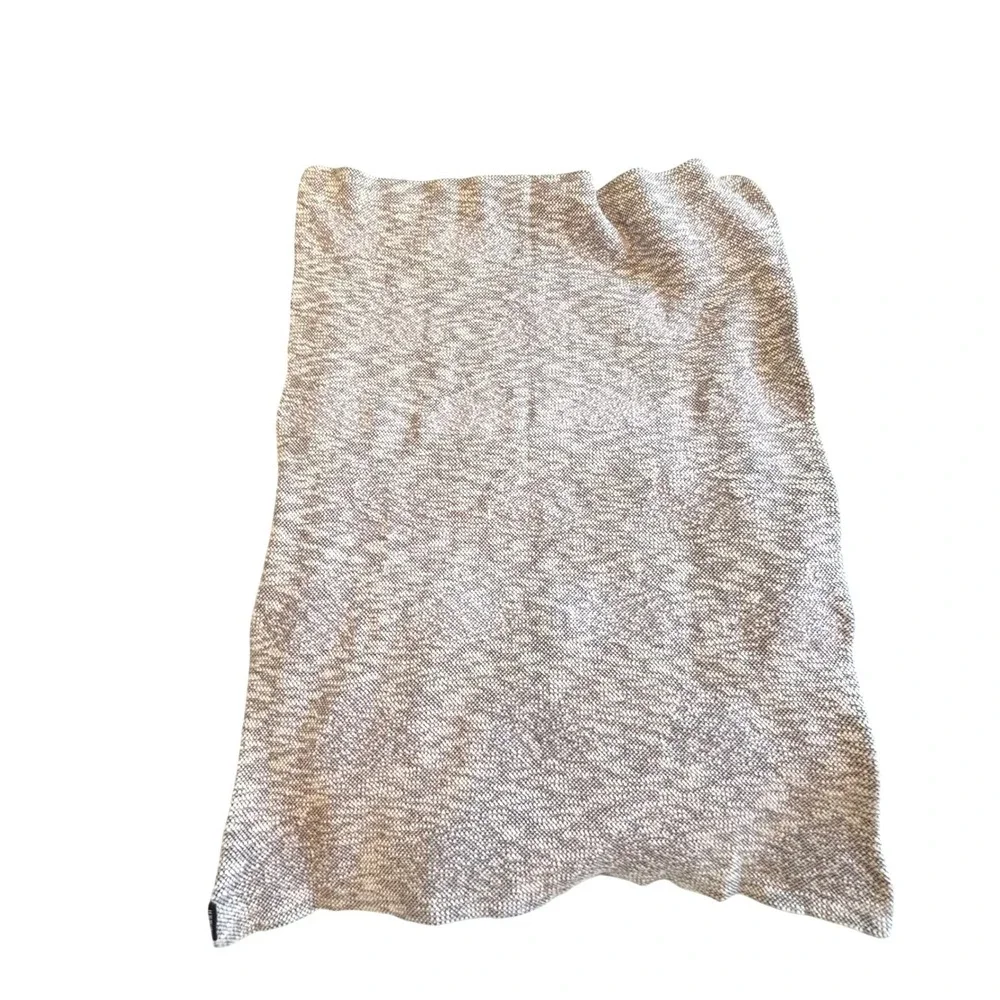 Safavieh Cotton Knit Bunny Rabbit Baby Blanket Light Blue Grey Reversible Luxe